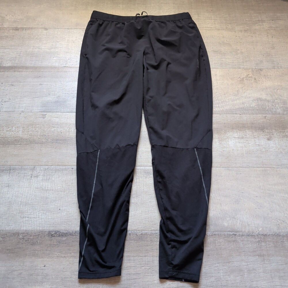 Men’s SKORA Qwick-Dry Athletic Jogger Pants Black Size M Stretch Running Gym